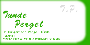 tunde pergel business card